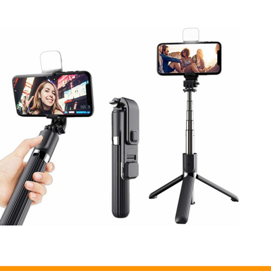 Tripode Selfie Stick Selfi Con Luz Celular Bluetooth