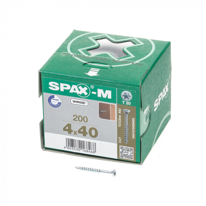 5 Cajas Tornillos Spax-m 3.5 X 40 Para Mdf (200 Pz Por Caja)